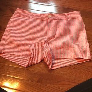 GAP red and white striped shorts